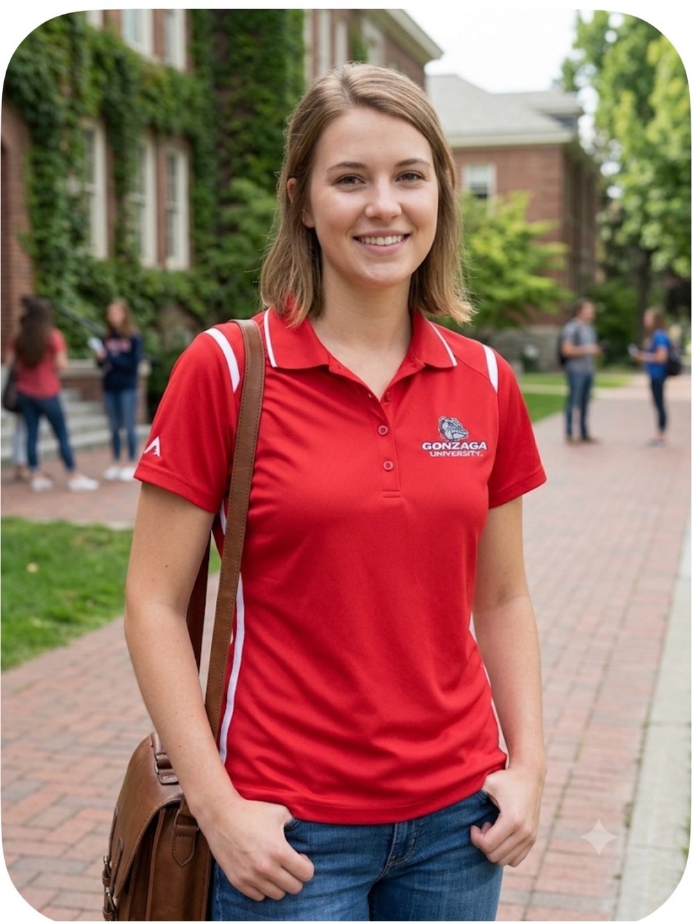 Antigua Red Women’s Polo with White Trim